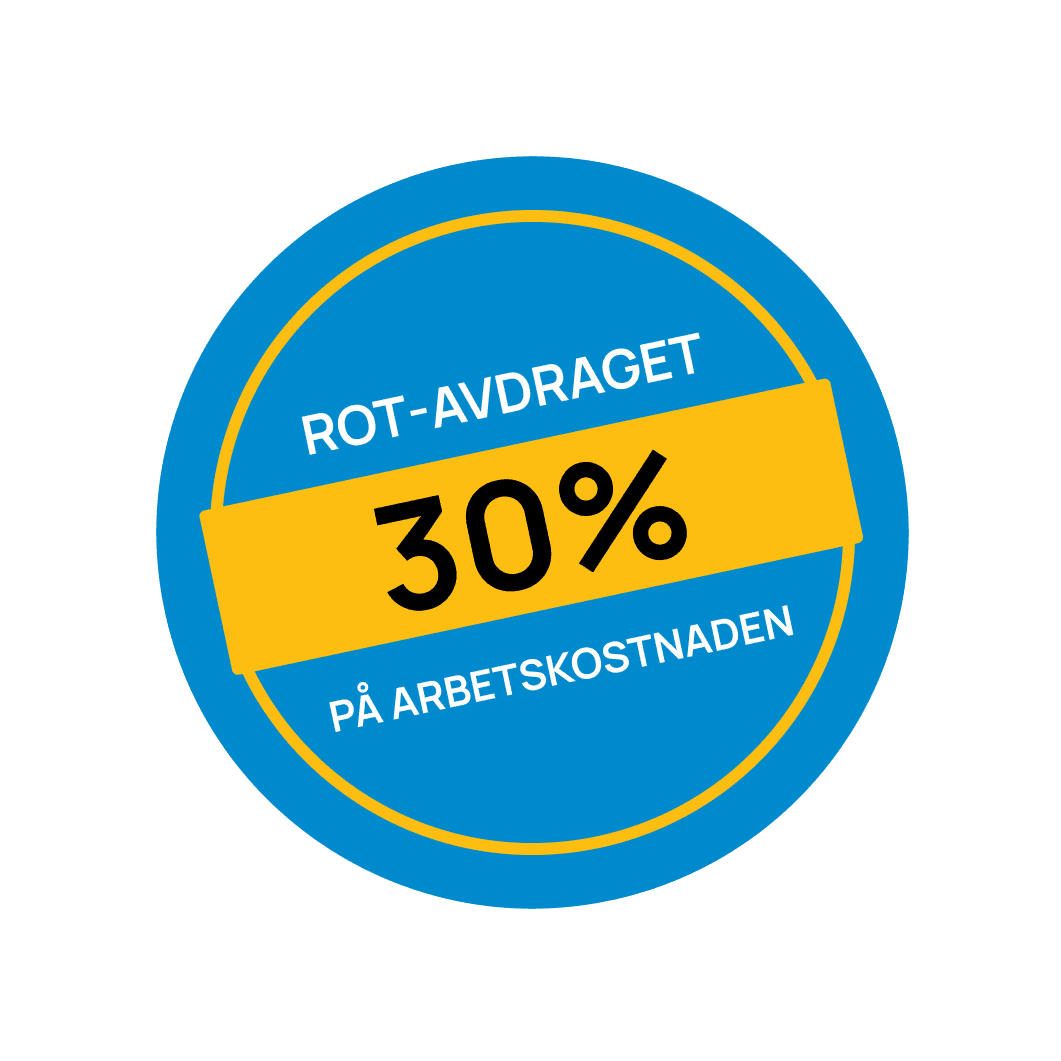 En logotyp på rot-avdrag