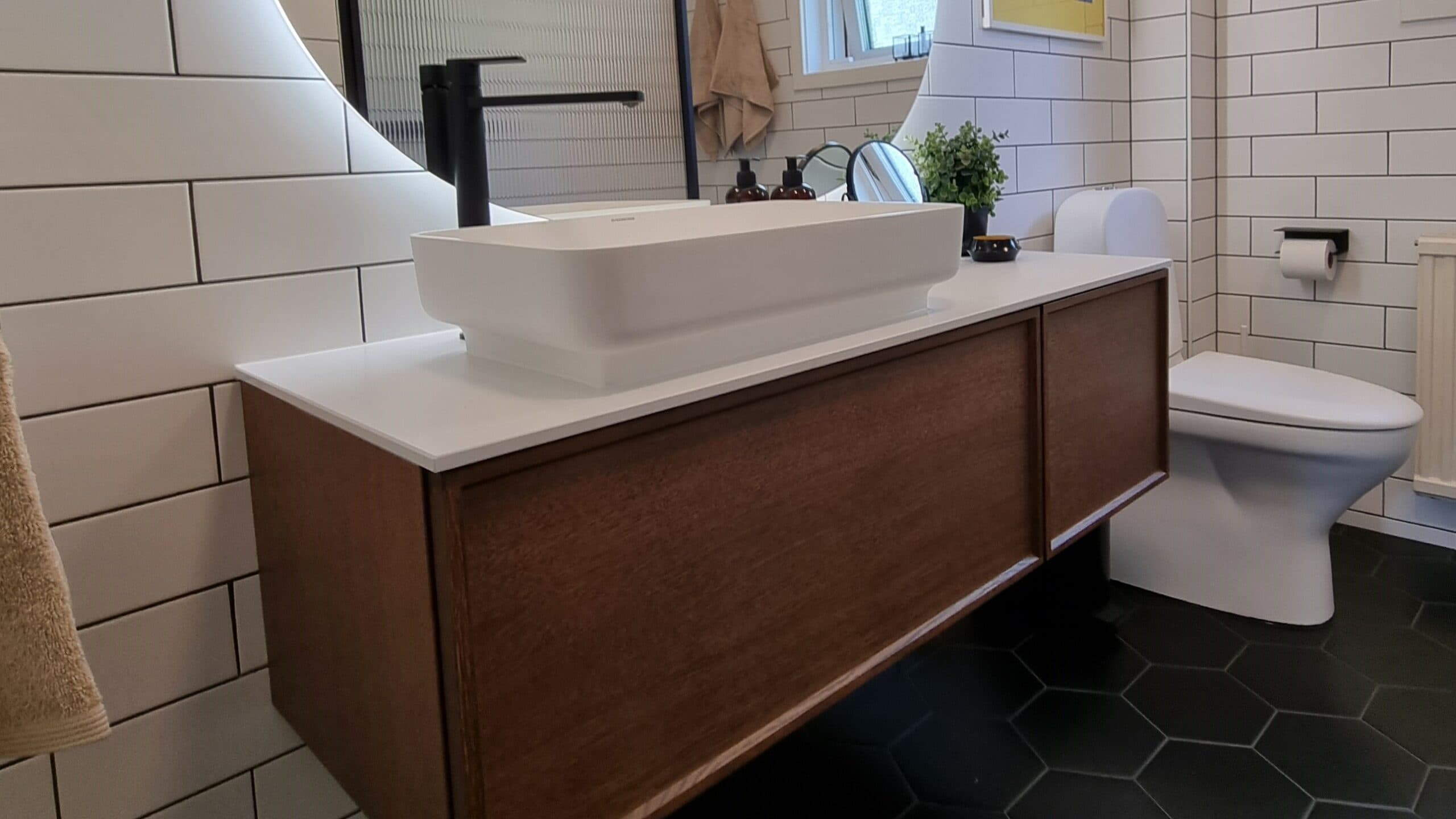 Retro inspirerat badrum