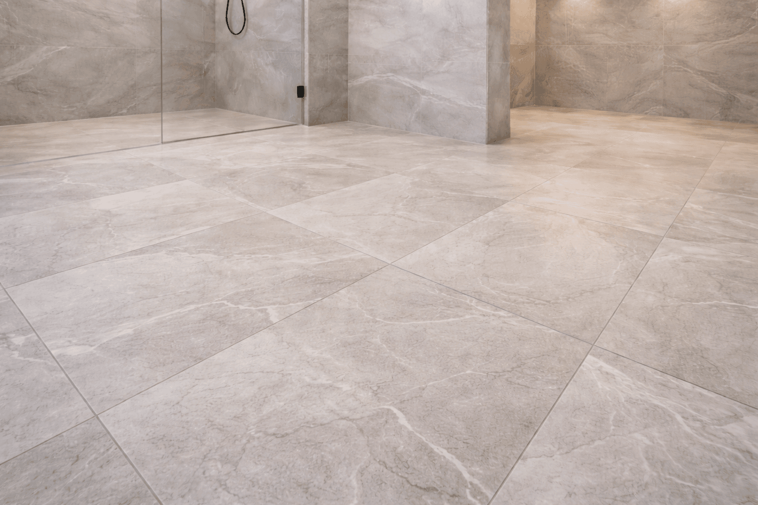 En bild på stora kakelplattor