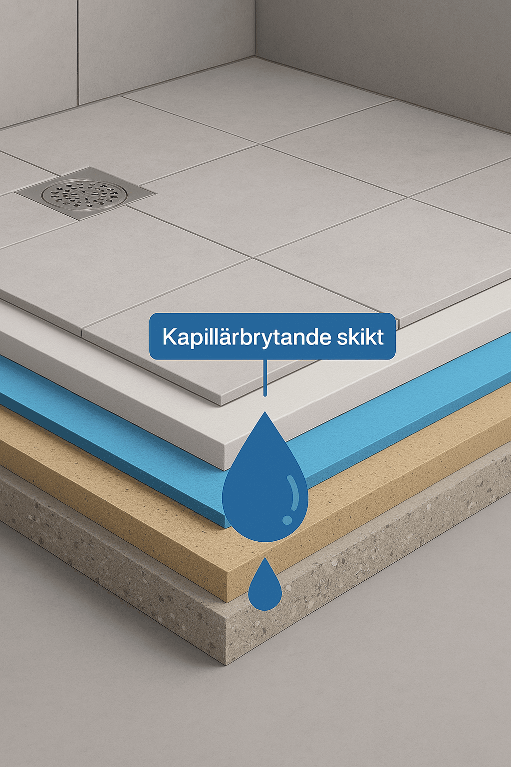 Kapillärbrytande skikt